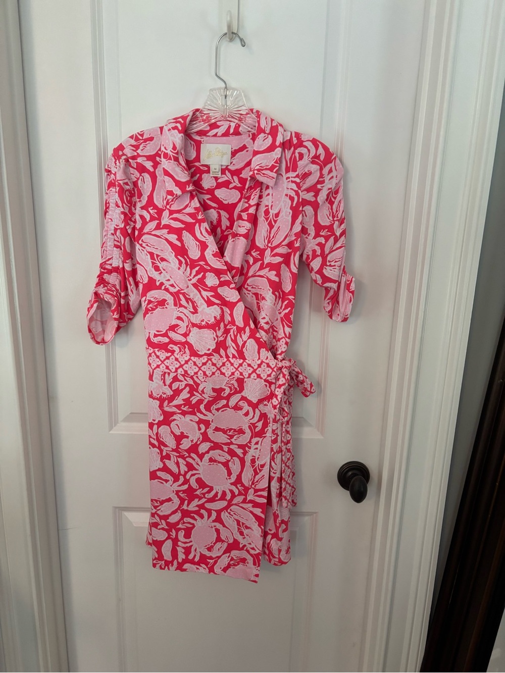 Lilly Pulitzer Pink and White Romper With Crabs
